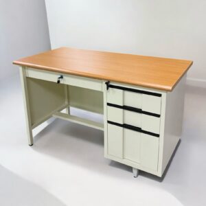 Steel Frame Office Desk with Wooden Top